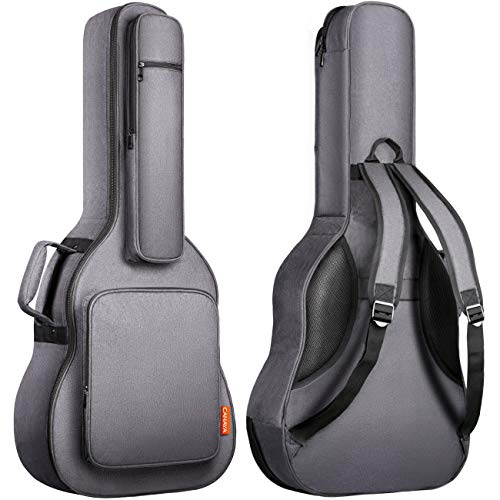 CAHAYA Funda de Guitarra Universal [Última Versión Reforzada] Bolsa Guitarra Acolchada 18mm con 5 Bolsillos para Guitarra Acústica Clásica