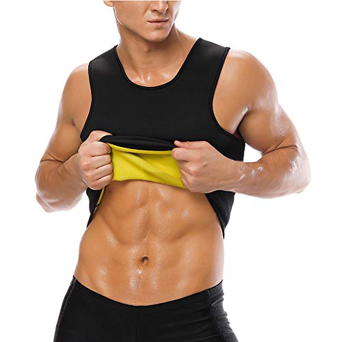 Caidi - Camiseta de tirantes adelgazante para hombre, ropa de sudación, sauna para pérdida de peso, sin cremallera, para la combusción de grasas, cinturón abdominal adelgazante (4XL) Caidi - Camiseta de tirantes adelgazante para hombre, ropa de sudación, sauna para pérdida de peso, sin cremallera, para la combusción de grasas, cinturón abdominal adelgazante (4XL)