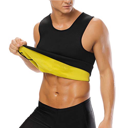 Caidi - Camiseta de tirantes adelgazante para hombre, ropa de sudación, sauna para pérdida de peso, sin cremallera, para la combusción de grasas, cinturón abdominal adelgazante (4XL) Caidi - Camiseta de tirantes adelgazante para hombre, ropa de sudación, sauna para pérdida de peso, sin cremallera, para la combusción de grasas, cinturón abdominal adelgazante (4XL)