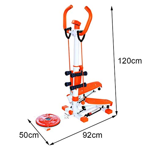 CAIJINJIN bicicletas de fitness La pérdida de pasos de Paz Inicio Peso máquina multi-funcional que adelgaza Gira Gym Fitness Equipo de comercio Teniendo 100kg Con Pesas (Color: Naranja, tamaño: 92 * 5