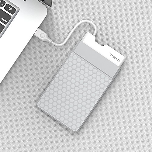 Caja con USB 3.1 Gen1 Tipo C para Disco Duro Externo 2.5'' - ElecGear USB-C Carcasa para SATA III HDD y SSD, Optimizado para SSD, SuperSpeed Hard Drive Enclosure, UASP, Cable Integrado Caja con USB 3.1 Gen1 Tipo C para Disco Duro Externo 2.5'' - ElecGear USB-C Carcasa para SATA III HDD y SSD, Optimizado para SSD, SuperSpeed Hard Drive Enclosure, UASP, Cable Integrado