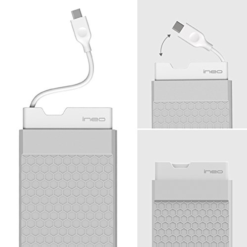 Caja con USB 3.1 Gen1 Tipo C para Disco Duro Externo 2.5'' - ElecGear USB-C Carcasa para SATA III HDD y SSD, Optimizado para SSD, SuperSpeed Hard Drive Enclosure, UASP, Cable Integrado