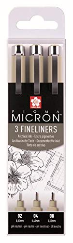 Caja de 3 rotuladores de punta fina Pigma Micron, modelo POXSDK3, de Sakura. Color negro Caja de 3 rotuladores de punta fina Pigma Micron, modelo POXSDK3, de Sakura. Color negro
