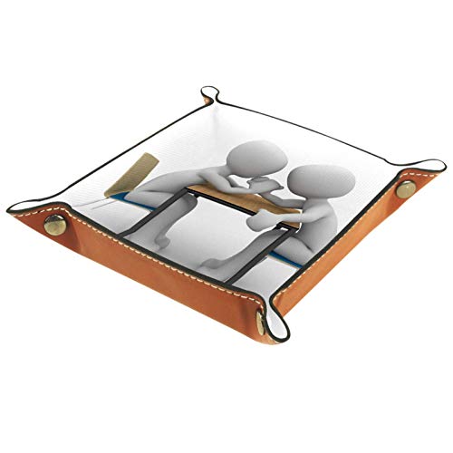 Caja de almacenamiento pequeña, bandeja de valet para hombre,Press de banca lucha arm wrestling,Organizador de cuero para llaves de caja de monedas Caja de almacenamiento pequeña, bandeja de valet para hombre,Press de banca lucha arm wrestling,Organizador de cuero para llaves de caja de monedas