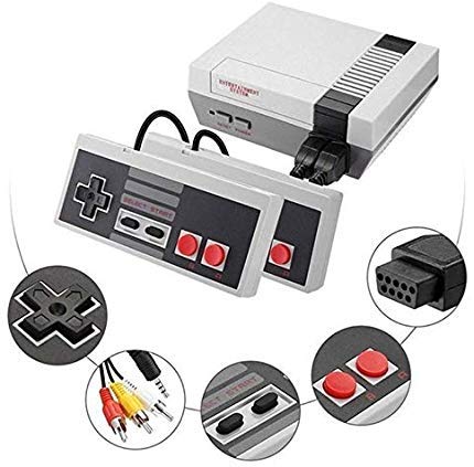 Caja de juegos clásica, mini consola de juegos retro con juegos 620 NE integrados con 2 controladores, regalo para niños, regalo de cumpleaños, infancia, AV