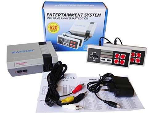 Caja de juegos clásica, mini consola de juegos retro con juegos 620 NE integrados con 2 controladores, regalo para niños, regalo de cumpleaños, infancia, AV Caja de juegos clásica, mini consola de juegos retro con juegos 620 NE integrados con 2 controladores, regalo para niños, regalo de cumpleaños, infancia, AV