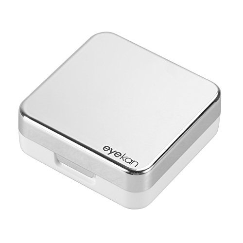 Caja de Lentes de Contacto Kit de Viaje ROSENICE Estuche Lentillas con Pinza Aplicador Palo Botella de Solución Espejo Incorporado (Blanco Plata) Caja de Lentes de Contacto Kit de Viaje ROSENICE Estuche Lentillas con Pinza Aplicador Palo Botella de Solución Espejo Incorporado (Blanco Plata)