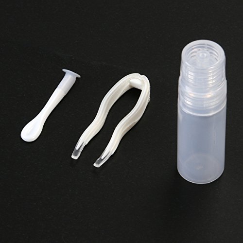 Caja de Lentes de Contacto Kit de Viaje ROSENICE Estuche Lentillas con Pinza Aplicador Palo Botella de Solución Espejo Incorporado (Blanco Plata) Caja de Lentes de Contacto Kit de Viaje ROSENICE Estuche Lentillas con Pinza Aplicador Palo Botella de Solución Espejo Incorporado (Blanco Plata)