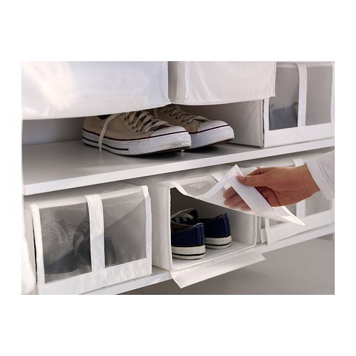 Caja de zapatos SKUBB de IKEA, de color blanco, juego de 4, 22 cm x 34 cm x 16 cm