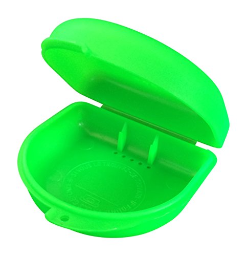 Caja pequeña para ortodoncia, frenillos, aparato dental, protector bucal (Spring Green)