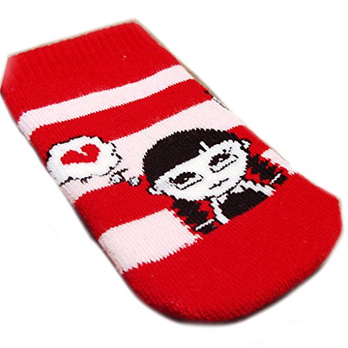 Calcetín móvil 'Bad Alice'blanco rojo. Calcetín móvil 'Bad Alice'blanco rojo.
