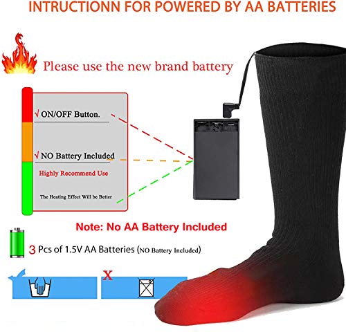 Calcetines calefactables eléctricos para hombres y mujeres, calcetines de invierno de algodón, calcetines calefactables para deportes al aire libre, pesca, ciclismo, motociclismo