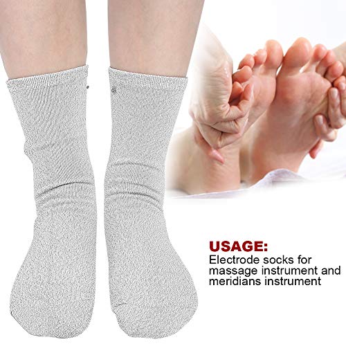 Calcetines Conductivos, 1 Par De Calcetines Conductivos Calcetines De Electrodos Para Decenas Instrumento De Fisioterapia De La Máquina, Uso Para Dolor Articular Artritis Lesiones Deportivas(1#)