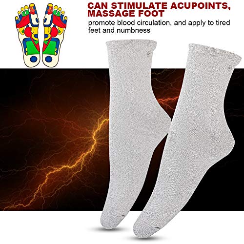 Calcetines Conductivos, 1 Par De Calcetines Conductivos Calcetines De Electrodos Para Decenas Instrumento De Fisioterapia De La Máquina, Uso Para Dolor Articular Artritis Lesiones Deportivas(1#)