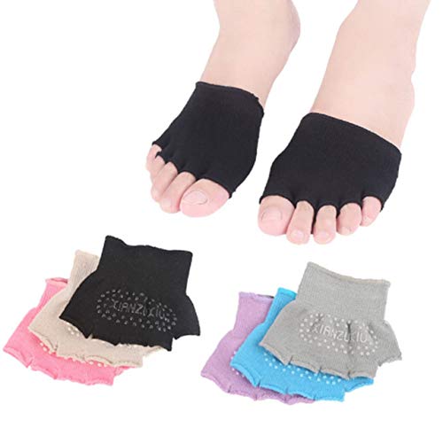 Calcetines de yoga de media palma de cinco dedos Calcetines de algodón femeninos Juego de almohadillas de media yarda Calcetines antideslizantes absorbentes de sudor Calcetines de verano (gris) ESjasn Calcetines de yoga de media palma de cinco dedos Calcetines de algodón femeninos Juego de almohadillas de media yarda Calcetines antideslizantes absorbentes de sudor Calcetines de verano (gris) ESjasn
