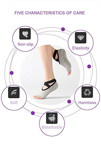 Calcetines de yoga Medicentos de ciclismo transpirables antideslizantes sin fisuras for las mujeres y calcetines de medias de los pies sin deslizamiento for el baile de ballet Regalo 520