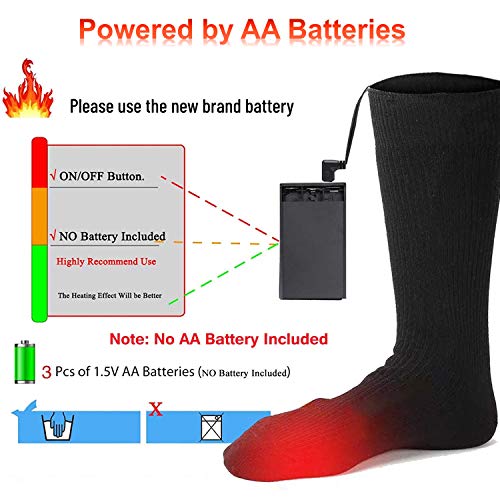 Calcetines térmicos para hombres y mujeres–Calentadores a pilas – Calcetines térmicos de invierno cálidos calcetines de algodón calcetines de calefacción eléctricos para deportes al aire libre camping Calcetines térmicos para hombres y mujeres–Calentadores a pilas – Calcetines térmicos de invierno cálidos calcetines de algodón calcetines de calefacción eléctricos para deportes al aire libre camping