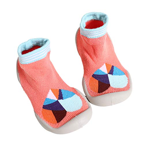 Calcetines Zapatos Bebé, LANSKIRT Calcetines Primeros Pasos Bebé Suave Suela de Goma Antideslizante Botines Piso de Goma Zapatos