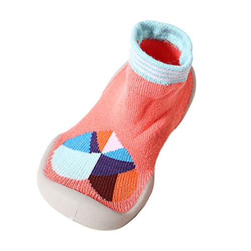 Calcetines Zapatos Bebé, LANSKIRT Calcetines Primeros Pasos Bebé Suave Suela de Goma Antideslizante Botines Piso de Goma Zapatos