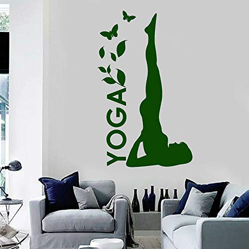 Calcomanía de pared de Yoga Pose Mujer Estudio de Yoga Mariposa Sala de meditación Decoración de pared Etiqueta de vinilo Elegante Mural de arte de relajación Calcomanía de pared de Yoga Pose Mujer Estudio de Yoga Mariposa Sala de meditación Decoración de pared Etiqueta de vinilo Elegante Mural de arte de relajación