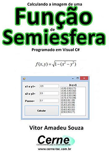 Calculando a imagem de uma Função de Semiesfera Programado em Visual C# (Portuguese Edition)
