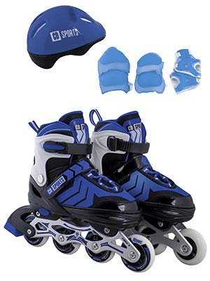 Calma Dragon Patines en Linea Ajustables, Profesionales para Adultos y Niños, con Protección incluida, 4 Ruedas, Skates (Azul, M) Calma Dragon Patines en Linea Ajustables, Profesionales para Adultos y Niños, con Protección incluida, 4 Ruedas, Skates (Azul, M)