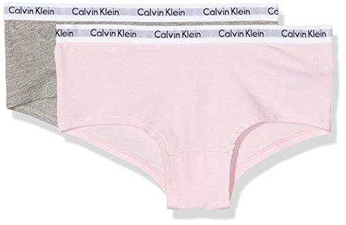 Calvin Klein 2PK Shorty Bragas, Gris (Grey Htr/Unique 901), 152-164 (Talla del Fabricante: 12-14) para Niñas Calvin Klein 2PK Shorty Bragas, Gris (Grey Htr/Unique 901), 152-164 (Talla del Fabricante: 12-14) para Niñas