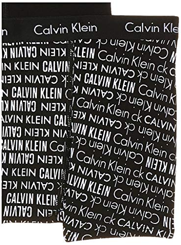 Calvin Klein 2pk Trunk Bóxer, Negro (Black Pr 002), 164-176 (Talla del fabricante: 14-16) para Niños