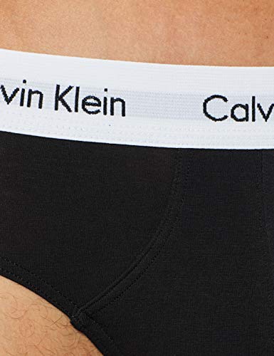 Calvin Klein 3P Hip Brief, Calzoncillos para Hombre (3 unidades), Negro (Black), X-Large