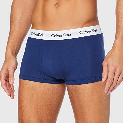 Calvin Klein 3p Low Rise Trunk Bóxer, Multicolor (White/Red/Navy), M (Pack de 3) para Hombre Calvin Klein 3p Low Rise Trunk Bóxer, Multicolor (White/Red/Navy), M (Pack de 3) para Hombre