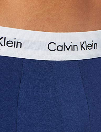 Calvin Klein 3p Low Rise Trunk Bóxer, Multicolor (White/Red/Navy), M (Pack de 3) para Hombre Calvin Klein 3p Low Rise Trunk Bóxer, Multicolor (White/Red/Navy), M (Pack de 3) para Hombre