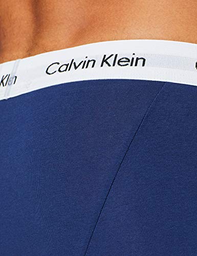 Calvin Klein 3p Low Rise Trunk Bóxer, Multicolor (White/Red/Navy), M (Pack de 3) para Hombre