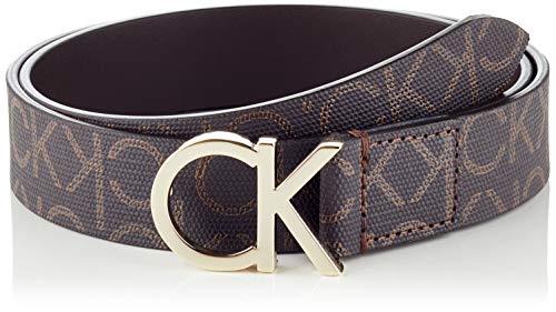 Calvin Klein CK Belt 3cm Cinturón, Marrón (Brown Mono 0hd), 90 (Talla del fabricante: 75) para Mujer