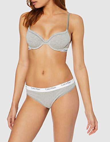 Calvin Klein Cotton-Modern T-Shirt (W.O EMBED Sujetador con Aros, Gris (Grey Heather 020), 95C (Talla del fabricante: 0C36) para Mujer Calvin Klein Cotton-Modern T-Shirt (W.O EMBED Sujetador con Aros, Gris (Grey Heather 020), 95C (Talla del fabricante: 0C36) para Mujer