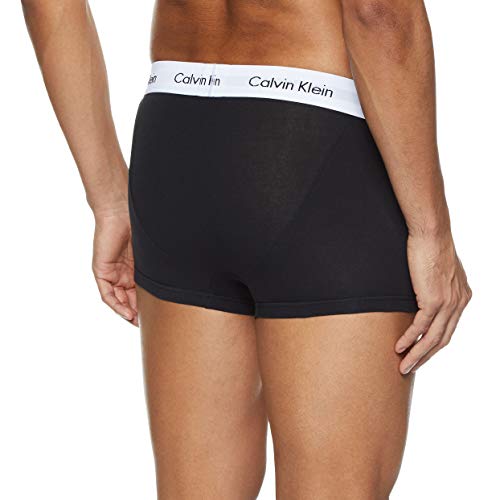 Calvin Klein COTTON STRETCH, 3P TRUNK, Bóxer Hombre, Multicolor (Black/White/Grey), M