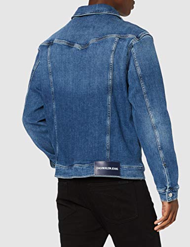 Calvin Klein Foundation Slim Denim Jacket Chaqueta Vaquera, Aa081 Mid Blue, M para Hombre