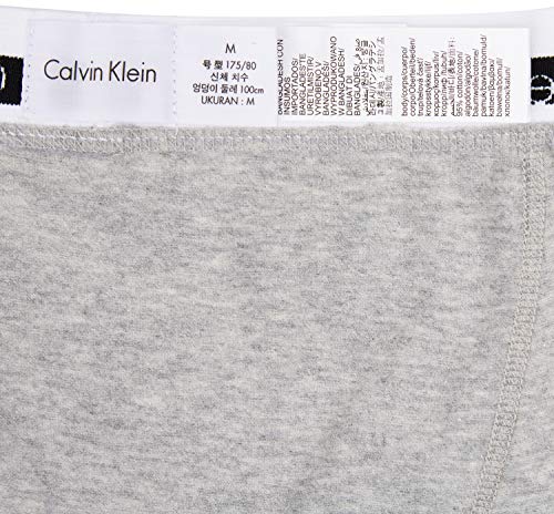 Calvin Klein Hombre - Pack de 3 bóxers de tiro medio - Cotton Stretch, Negro (Black/White/Grey Heather 998), X-Small para Hombre