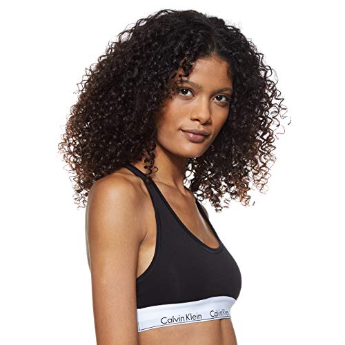 Calvin Klein Modern Cotton-Bralette Sujetador, Negro (Black 001), S para Mujer