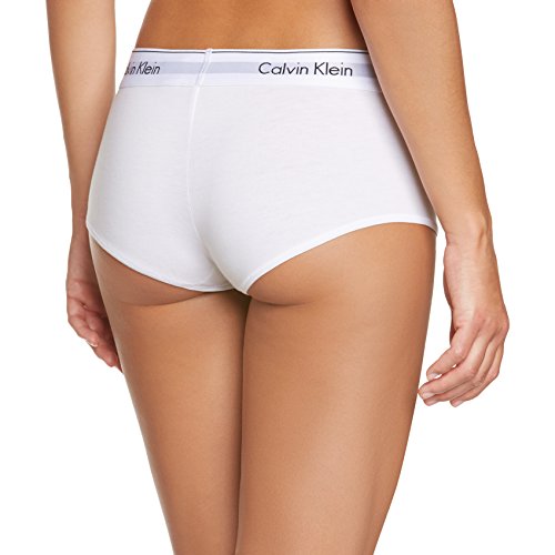 Calvin Klein Modern Cotton - Ropa interior de manga corta para mujer, Blanco 100, Medium