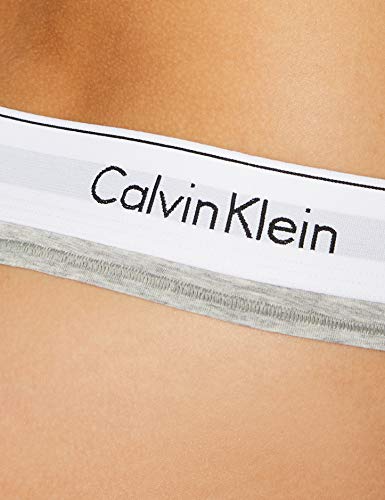 Calvin Klein Modern Cotton-Thong Tanga, Grau (Grey Heather 020), X-Small para Mujer Calvin Klein Modern Cotton-Thong Tanga, Grau (Grey Heather 020), X-Small para Mujer