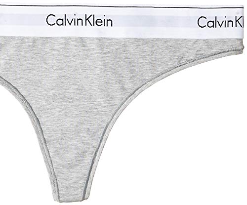 Calvin Klein Modern Cotton-Thong Tanga, Grau (Grey Heather 020), X-Small para Mujer Calvin Klein Modern Cotton-Thong Tanga, Grau (Grey Heather 020), X-Small para Mujer
