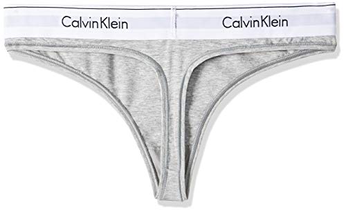 Calvin Klein Modern Cotton-Thong Tanga, Grau (Grey Heather 020), X-Small para Mujer Calvin Klein Modern Cotton-Thong Tanga, Grau (Grey Heather 020), X-Small para Mujer