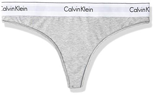 Calvin Klein Modern Cotton-Thong Tanga, Grau (Grey Heather 020), X-Small para Mujer Calvin Klein Modern Cotton-Thong Tanga, Grau (Grey Heather 020), X-Small para Mujer