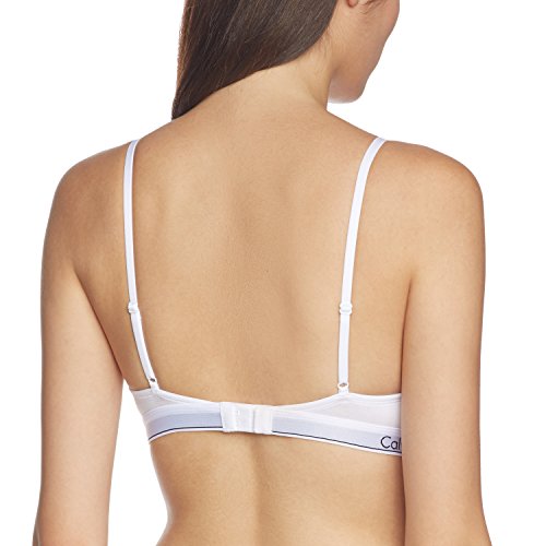 Calvin Klein underwear MODERN COTTON - MODERN T-SHIRT, Sujetador Para Mujer, Blanco (White 100), 85B (Talla del fabricante: 0B32)