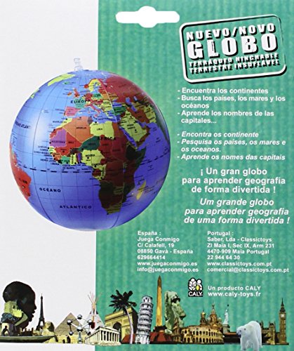 Caly - Esfera del mundo político hinchable, 30 cm, castellano (CAGLOBO30)