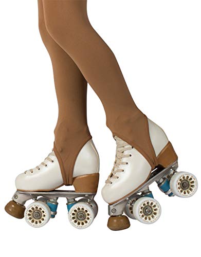 CALZITALY Medias Con Estribo Para Niña | Patinaje Artístico | Professional Skating | Natural | 70 Den | 6, 8, 10, 12 Años | Calcetería Italiana | (12 Años, Caramelo)