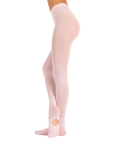 CALZITALY Medias De Ballet Convertibles para Mujer | Panty Microfibra | 80 Den | Rosa, Negro | XS, S, M, L, XL | Calcetería Italiana (Rosa, L)