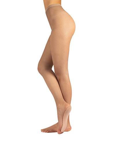 CALZITALY Resistentes Medias de Rejilla con Suela Confort | Medias de Baile Salsa, Bachata | Naturales, Negros | Calcetería Italiana | (S, Natural) CALZITALY Resistentes Medias de Rejilla con Suela Confort | Medias de Baile Salsa, Bachata | Naturales, Negros | Calcetería Italiana | (S, Natural)