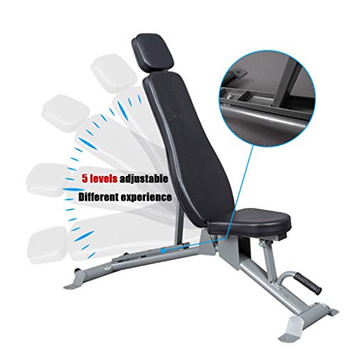 Cama de levantamiento de pesas multifuncional fitness con tabla de músculos abdominales, pendiente ajustable, soporte de carga de 400 kg, móvil y fijo, banco plegable con mancuernas para el hogar Cama de levantamiento de pesas multifuncional fitness con tabla de músculos abdominales, pendiente ajustable, soporte de carga de 400 kg, móvil y fijo, banco plegable con mancuernas para el hogar