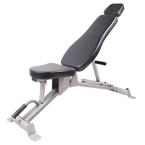 Cama de levantamiento de pesas multifuncional fitness con tabla de músculos abdominales, pendiente ajustable, soporte de carga de 400 kg, móvil y fijo, banco plegable con mancuernas para el hogar